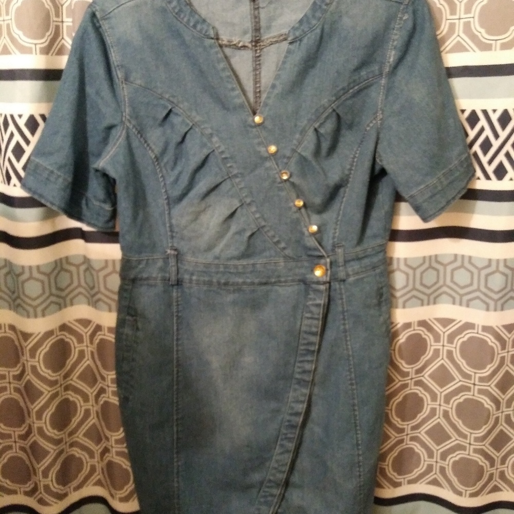 Baoukoo Blue Jeans Dress (Plus Size)